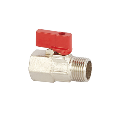 van bóng mini bằng đồng OEM Trung Quốc với tay cầm nhựa màu đỏ