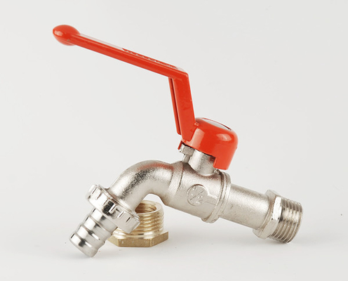 Van Bibcock bằng đồng thau mạ crôm có thể khóa Bib Tap với tay cầm abs