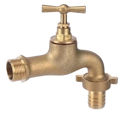 Van bibcock bằng đồng thau OEM 1/2 3/4 inch có tay cầm bằng nhựa Bảo hành 2 năm