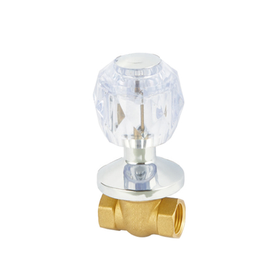 Tay cầm bằng hợp kim kẽm Van dừng bằng đồng thau Van chặn giấu Chrome chống rò rỉ