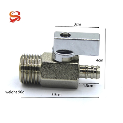 Mini Small Zinc Alloy 1/2 Brass Ball Valve Polished Electroplating Water Pipe Thiết bị phụ kiện chung