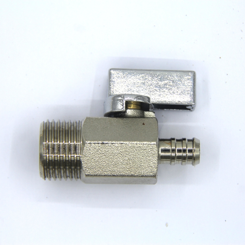 Mini Small Zinc Alloy 1/2 Brass Ball Valve Polished Electroplating Water Pipe Thiết bị phụ kiện chung